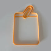 Asymmetrical Handle Ceramic Cutting Board Template – Rectangular Clay Form Mold  – (29 cm)